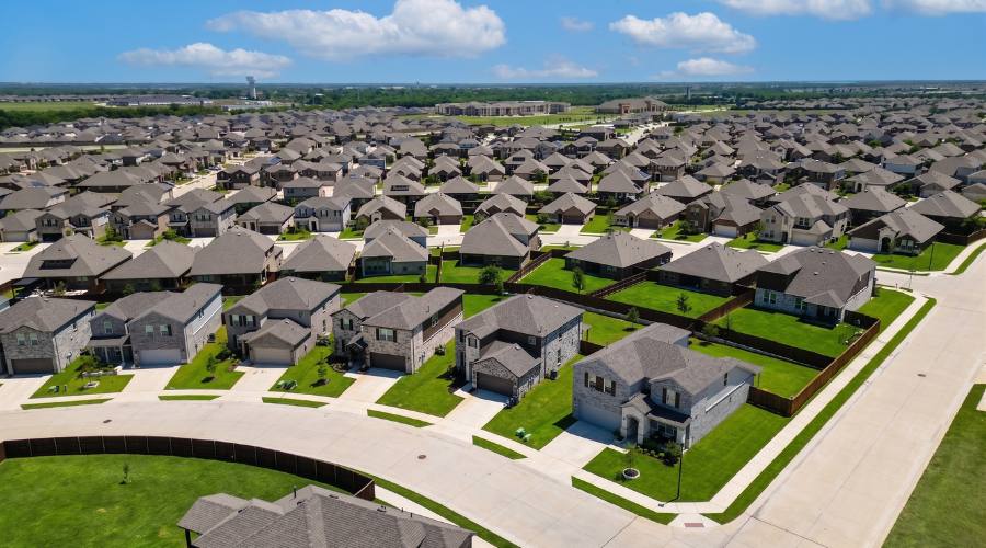 Princeton TX Collin County neighborhood aerial